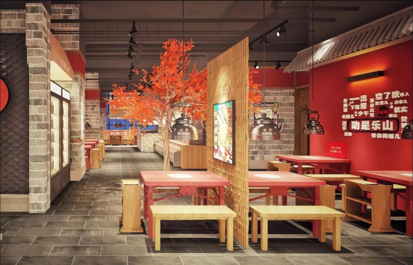杭州火鍋店裝修,杭州中式火鍋店裝修,火鍋店裝修效果圖,杭州裝修公司