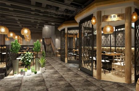 特色魚火鍋餐廳裝修設(shè)計案例